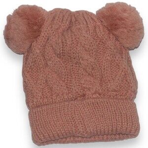 Pink baby beanie hat